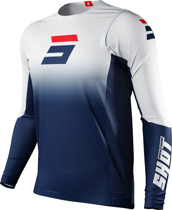 Shot Aerolite Gradient Motocross Jersey Blue/White/Red