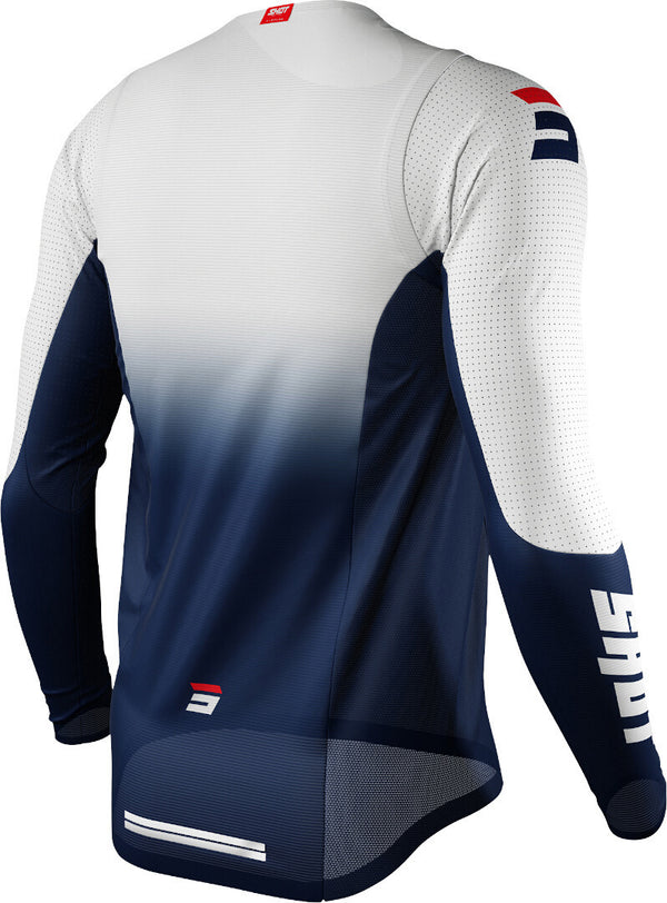 Shot Aerolite Gradient Motocross Jersey Blue/White/Red