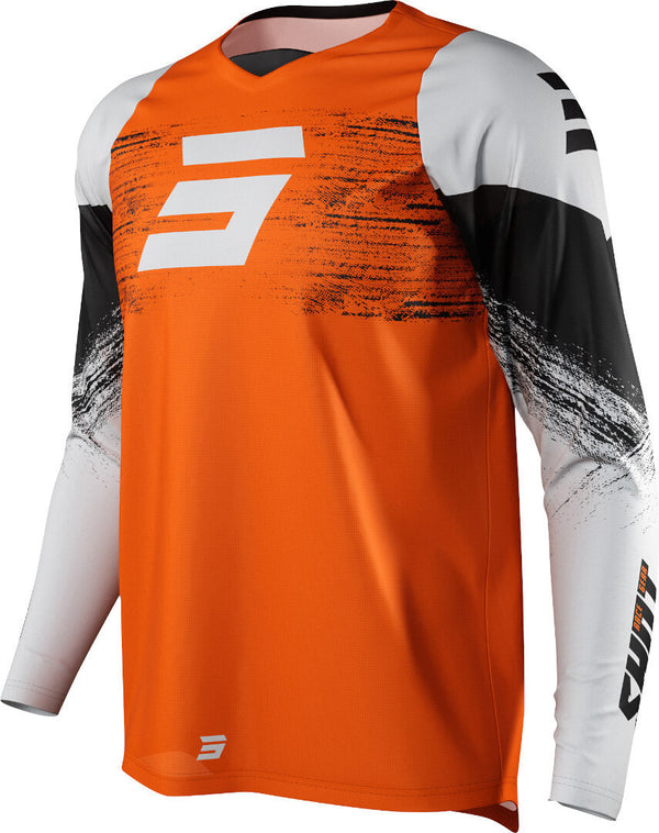 Shot Raw Burst Motocross Jersey White/Orange