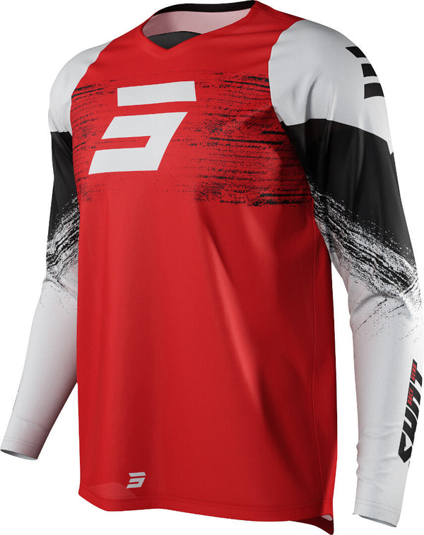 Shot Raw Burst Motocross Jersey White/Red