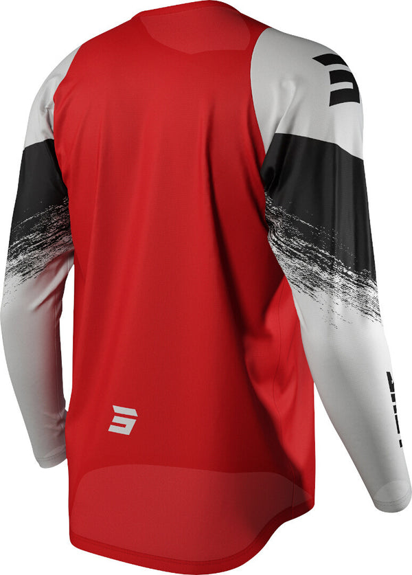 Shot Raw Burst Motocross Jersey White/Red