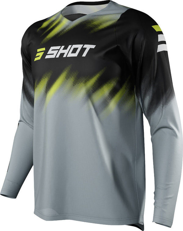 Shot Devo Versus Kids Motocross Jersey Grey/Yellow
