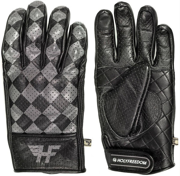 HolyFreedom Bullit Perforierte Motorcycle Gloves Black/Gray