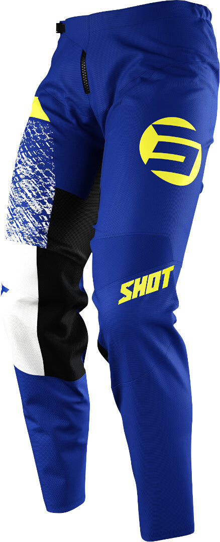 Shot Devo Roll Motocross Pants Blue/Yellow