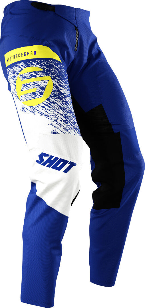 Shot Devo Roll Kids Motocross Pants Blue/Yellow