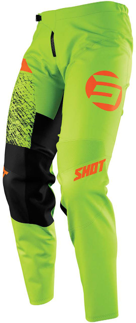 Shot Devo Roll Kids Motocross Pants Green/Orange