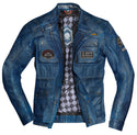HolyFreedom Quattro Evolution Motorcycle Leather Jacket Blue