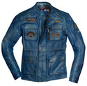 HolyFreedom Quattro Evolution Motorcycle Leather Jacket Blue
