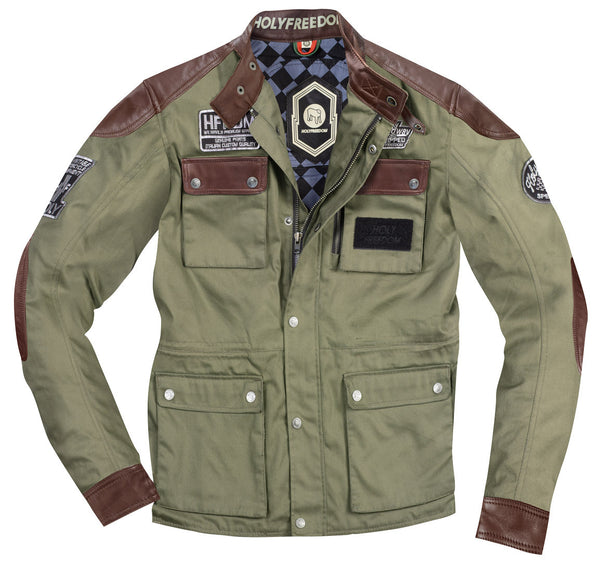 HolyFreedom Quattro Waxed Evo Motorcycle Textile Jacket Khaki