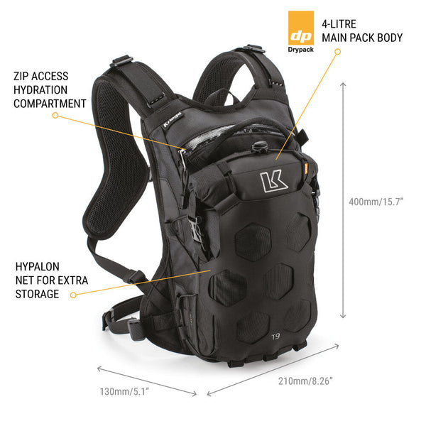 Kriega Trail 9 Motorcycle Backpack Yellow