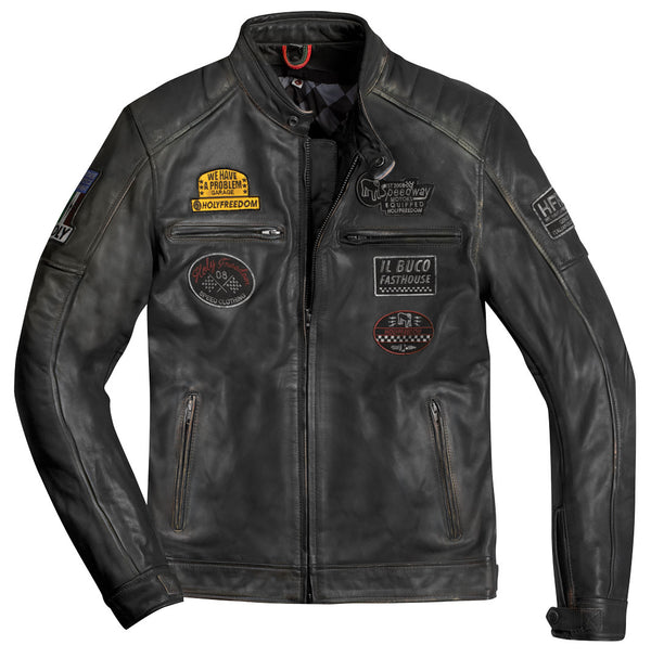 HolyFreedom Zero Evolution Motorcycle Leather Jacket Black