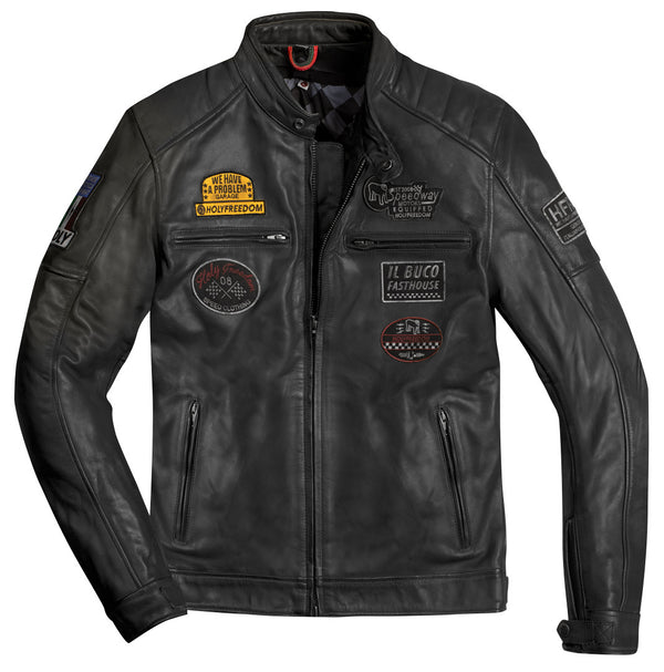 HolyFreedom Zero Motorcycle Leather Jacket Black