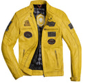 HolyFreedom Zero Evolution Motorcycle Leather Jacket Yellow