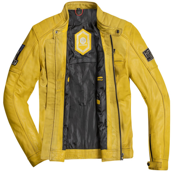 HolyFreedom Zero Evolution Motorcycle Leather Jacket Yellow