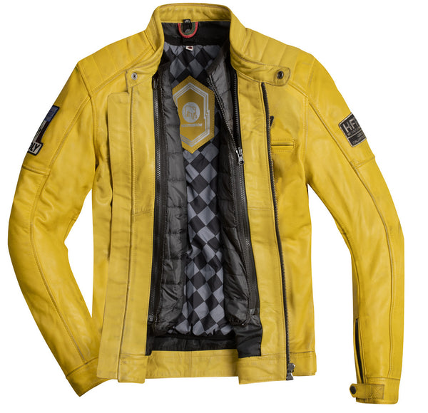 HolyFreedom Zero Evolution Motorcycle Leather Jacket Yellow